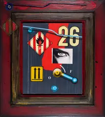 Peter Klasen, "Regard P26", 2003, Acryl auf Leinwand in Künstlerrahmen