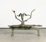 Erik Dietman, Ohne Titel, 1988-89, Bronze, Nägel und Lenker