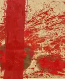 Hermann Nitsch, Ohne Titel, 1987, Öl und Blut auf Karton, auf Leinwand aufgezogen