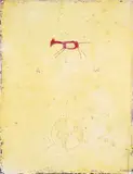Dominique Rousserie, "Sumer Cinis", 1994, Mischtechnik auf Leinwand