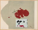 Ohne Titel by Antoni Tàpies, 1974, Farblithografie auf Arches, sold Aug 2023