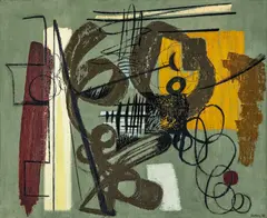 Hans Hartung, T1947-27, 1947, Öl auf Leinwand