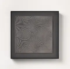 Ludwig Wilding, Ohne Titel (61), 1969, Serigrafie auf Plexiglas und Karton in schwarz gefasstem Holzrahmen