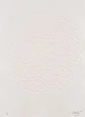 Günther Uecker, Spirale, 2002, Prägedruck auf Bütten