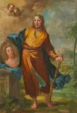 Römischer Meister Römische Schule, Der heilige Judas Thaddäus, Öl auf Leinwand