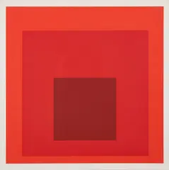 Ohne Titel (Albers in Bottrop) by Josef Albers, 1973, Farbserigrafie auf Büttenkarton, sold Mar 2023