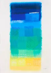 Heinz Mack, Tage am Meer, 1996, Farbserigrafie auf Bütten