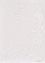 Günther Uecker, Ohne Titel, 2003, Prägedruck auf Bütten