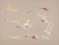 Werner Berges, Ohne Titel, 1983, Farblithografie auf Bütten