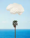 Brain Cloud (With Seascape and Palm Tree) by John Baldessari, 2009, Inkjet-Print auf Hahnemühle-Karton, sold Jun 2023