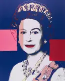 Queen Elizabeth II of the United Kingdom (Aus: Reigning Queens 1985) by Andy Warhol, 2022, Farbserigrafie auf leichtem Karton, sold Mar 2023
