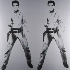 Double Elvis by Andy Warhol, 2022, Farbserigrafie auf leichtem Karton, sold Jan 2024