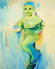 "Standard Smile" by Yangyang Meng, 2008, Öl auf Leinwand, sold Oct 2023