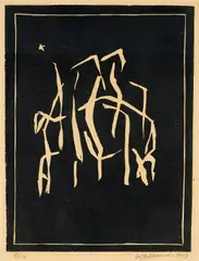 Wobbe Alkema, Ohne Titel, 1953, Linolschnitt auf Velin