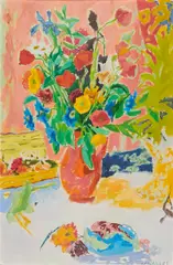 Jules Cavaillès, "Les Pavots", Öl auf Leinwand