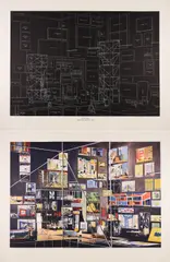 Thomas Huber, Das Kabinett der Bilder, 2004/10, 2-teilig. Jeweils: Serigrafie auf Bütten