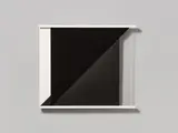 Dóra Maurer, Ohne Titel (Shifts), 1974, Acryl auf Glas und Holz (Glas variabel zu verschieben)