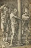 Lucas van Leyden, Geißelung Christi, 1521, Kupferstich auf Papier