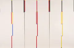 mikado I, mikado II, mikado III by Kunibert Fritz, 1990, Jeweils: Öl auf Leinwand, sold May 2023