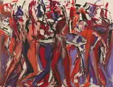 Barbara Heinisch, "Flamenco-Portrait", 1985, Tempera auf Nessel
