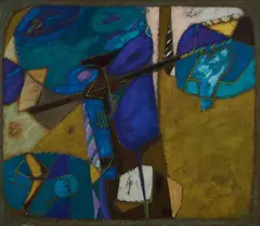 Anthonius van der Pas, Arbres, 1971, Eitempera auf Jute