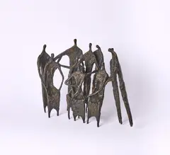 Seff Weidl, Consilium, 1961, Bronze, braun patiniert