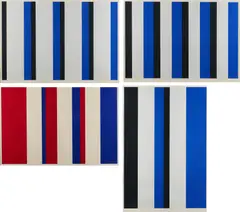 Andreas Brandt, Serie von 4 Serigrafien, 1974, Jeweils: Farbserigrafie auf leichtem Karton