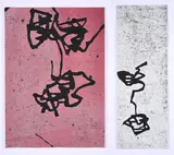 Martin Noël, Konvolut von 2 Holzschnitten, 1991, Jeweils: Farbholzschnitt auf acrylbespachteltem Papier