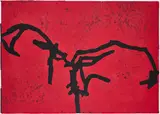 Martin Noël, Ohne Titel, 1993, Farbholzschnitt auf acrylbespachteltem Papier
