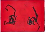 Martin Noël, Ohne Titel, 1994, Farbholzschnitt auf acrylbespachteltem Papier