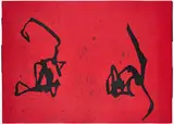 Martin Noël, Ohne Titel, 1994, Farbholzschnitt auf acrylbespachteltem Papier