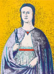 Andy Warhol, Saint Apollonia, 1984, screenprint in colors on Essex Offset Kid