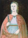 Aus: Saint Apollonia by Andy Warhol, 1984, Farbserigrafie auf leichtem Karton, sold Mar 2023