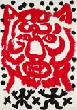A. R. Penck, Ohne Titel, 1990, Farblithografie auf leichtem Karton