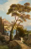 Edmund Kanoldt, Mythologische Szene, 1901, Öl auf Leinwand