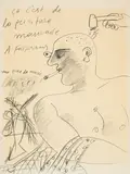 Alekos Fassianos, "Ca c'est de la peinture mauvaise", Grafit auf leichtem Karton