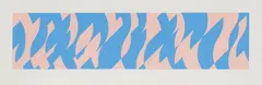 Bridget Riley, Blue and Pink, 2007, Farbserigrafie auf leichtem Karton