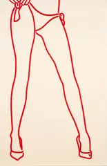Lucie Bennett, Red Felt Tip Girl II, 2005, Gloss Paint auf Aluminium