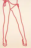 Lucie Bennett, Red Felt Tip Girl II, 2005, Gloss Paint auf Aluminium