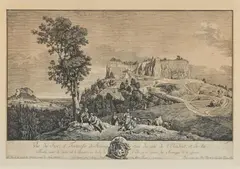 Bernardo Bellotto, Vue du Roc, et Forteresse de Koenigstein, Kupferstich auf Papier