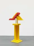 Otto Herbert Hajek, Wegzeichen 18, 1998/2004, Holzskulptur, farbig gefasst und teilvergoldet
