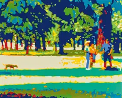 Konrad Winter, Ohne Titel (Park), 2003, Autolack auf Aluminium