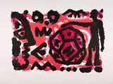 A. R. Penck, Ohne Titel, 1994, Farbserigrafie auf Hahnemühle (Wasserzeichen)