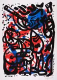 A. R. Penck, Ohne Titel, Farbserigrafie auf leichtem Karton