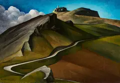 Alexander Kanoldt, Il Paese di Bellegra I, 1924, Öl auf Leinwand