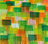Markus Linnenbrink, "Ich mag dein Grün", 2004, Epoxidharz und Acryl auf Leinwand, über Holzplatte gespannt