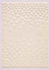 Günther Uecker, Wie weiß ist wissen die Weisen - Hommage à Günther Uecker, 1975, Mappe mit 4 Prägedrucken auf Bütten. In originalem Umschlag