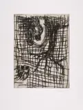 Georg Baselitz, Baum und Haus (Aus: Edition 10 Etchings 1987/88), 1987, Radierung auf BFK RIVES (Wasserzeichen)