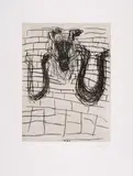 Georg Baselitz, Brücke (Aus: Edition 10 Etchings 1987/88), 1987, Radierung auf BFK RIVES (Wasserzeichen)