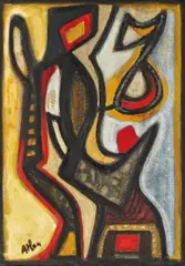 Jean-Michel Atlan, Ohne Titel, Um 1955, Öl auf Leinwand